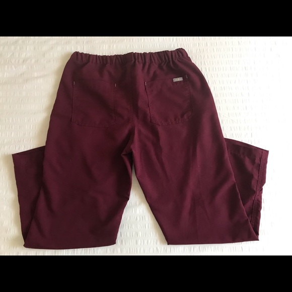 Figs Pants - FIGS scrub pants- S Burgundy